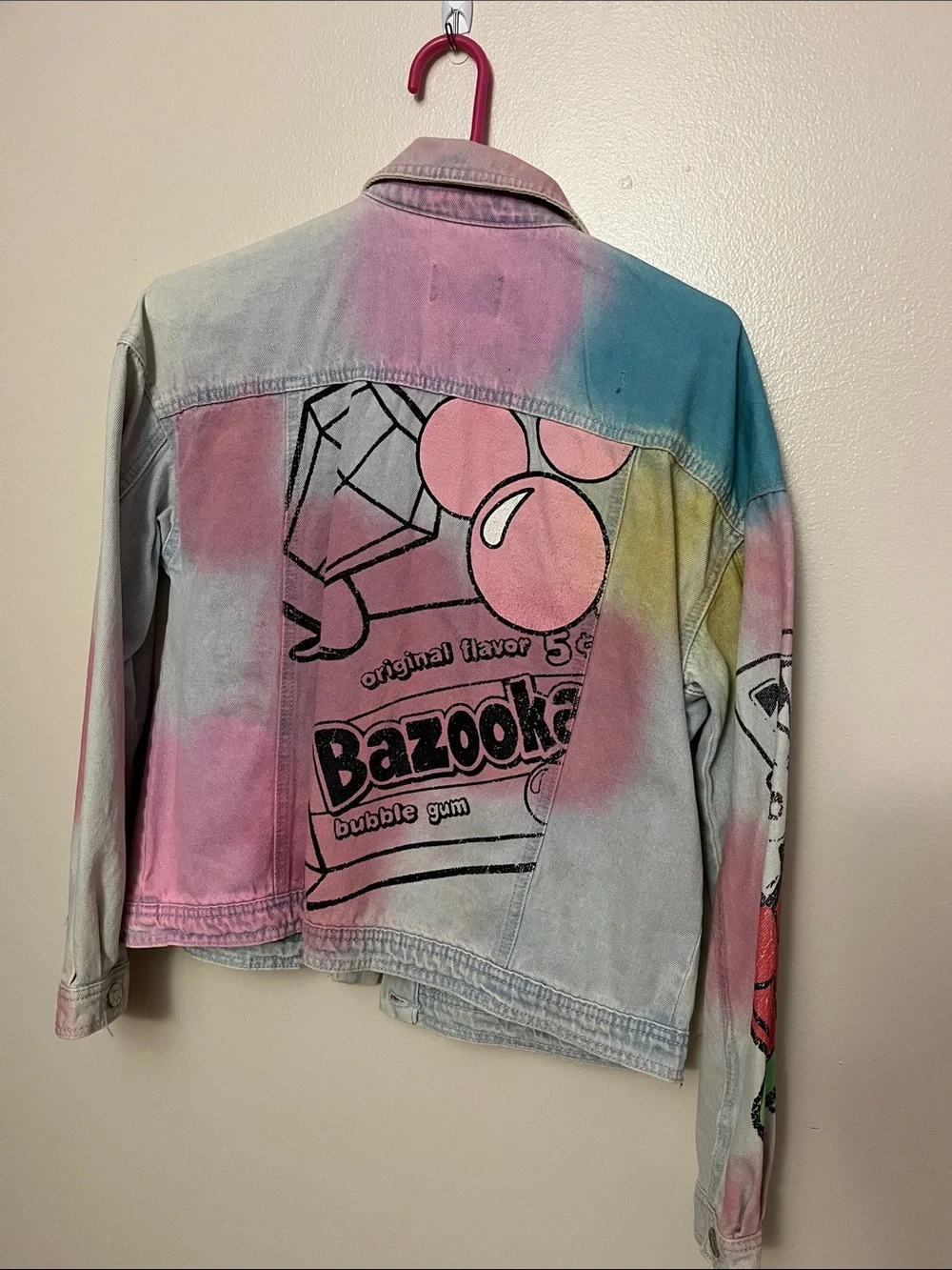 Justice Girls’ Multicolor Pastel Tie-Dye Denim Jacket (Size Large 12-14)